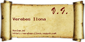 Verebes Ilona névjegykártya