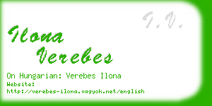 ilona verebes business card